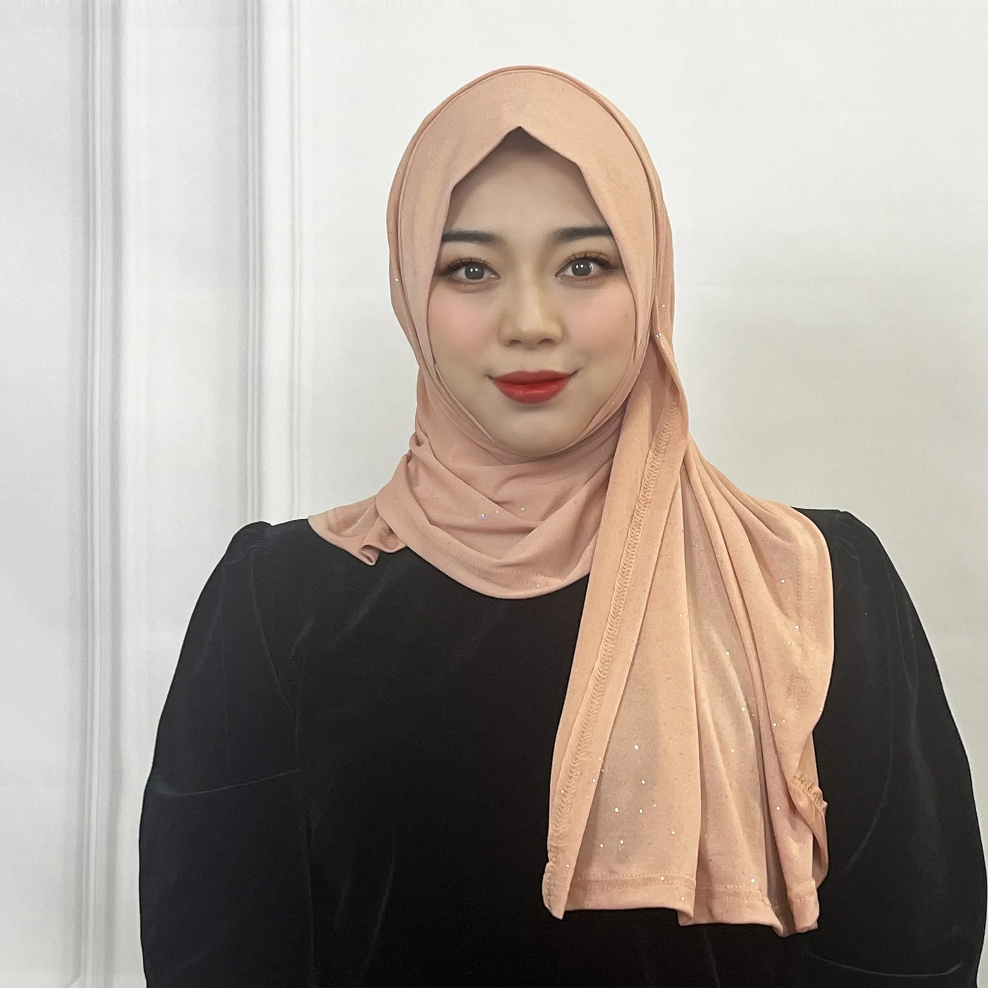 

Блестящий Малайзийский мусульманский женский мгновенный хиджаб Натяжная одежда шарф шаль цельный Амира исламский головной платок тюрбан головной платок