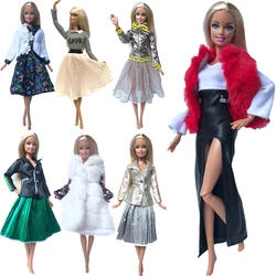 New Mix Style 1 Pcs Fashion Dress Party Skirt For 1/6 Doll Coat Outfit Modern Clothes For Barbie Doll Accessories Toys JJ