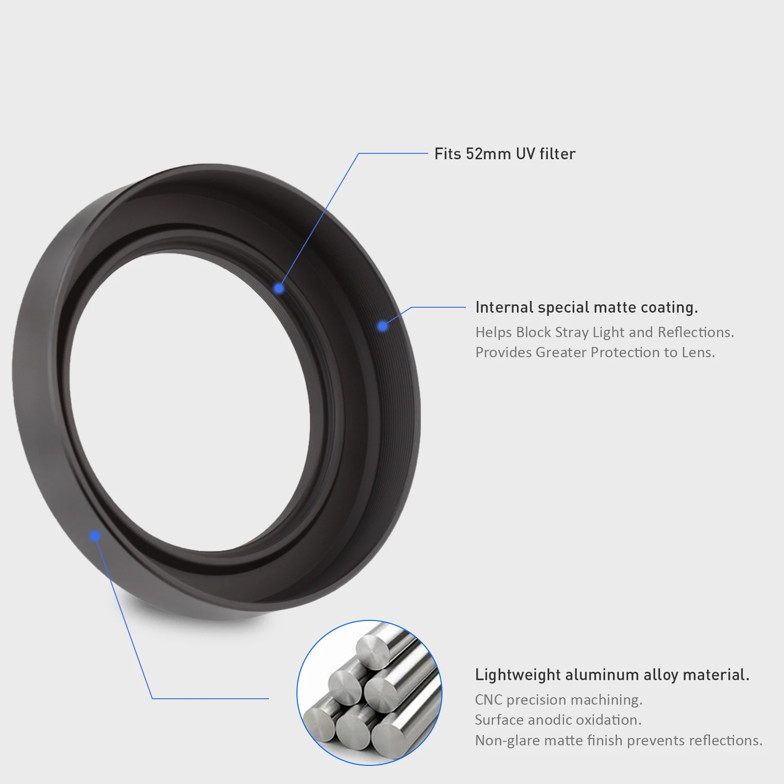 Haoge金属レンズフードニコンニッコールz 40ミリメートルf/2、z 28