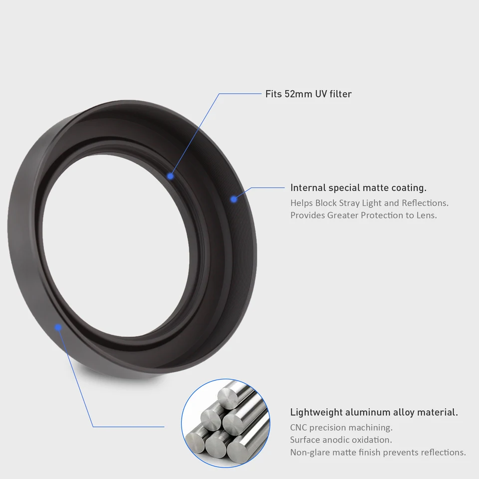 Haoge金属レンズフードニコンニッコールz 40ミリメートルf/2、z 28