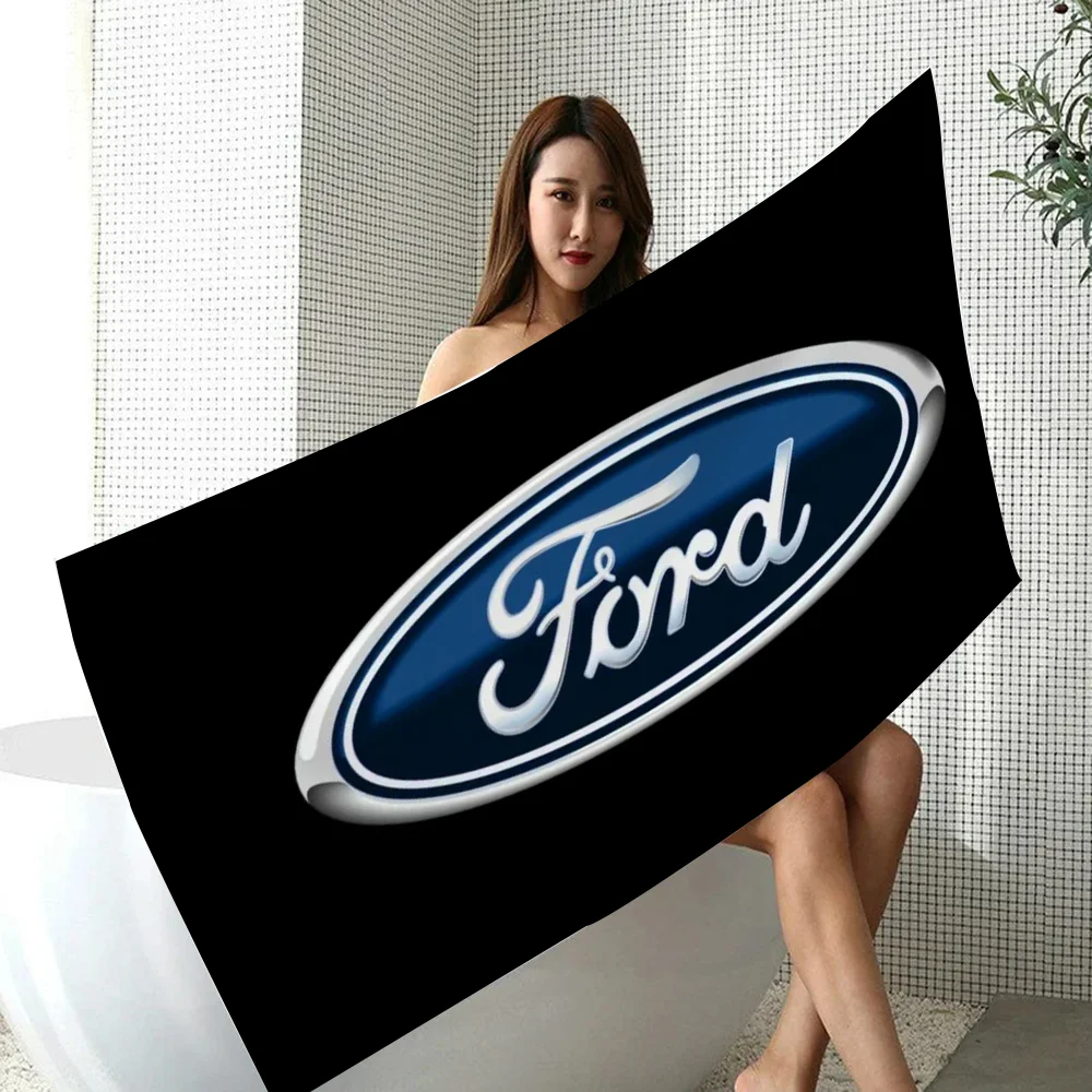 Anime Towel Robe Ford Logo Beach Towels Large Bathing Towels Adults Bathrobe Girl Spa Bath Bathroom Size Christmas Home Textile 4