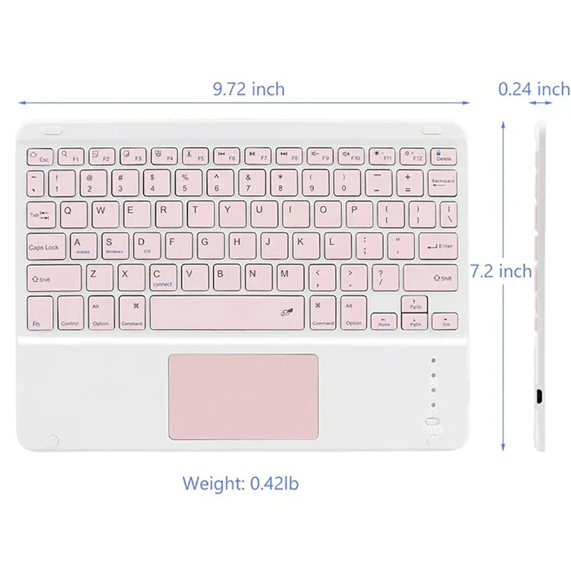 Universal Touch keyboard for Samsung Galaxy Tab S10 S9 S8 Ultra FE A9 Plus Tablet Keyboard for iPad Pro Air Bluetooth Keyboard wireless keyboard tablet keyboard ipad keyboard tablet keyboard case bluetooth keyboard case