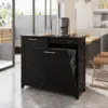 Cabinet, Kitchen Trash Can Cabinet w/Negative ion and deodorizing Function, Dog Proof 20 Gallon Garbage Can Cabinet for Kitchen, 1