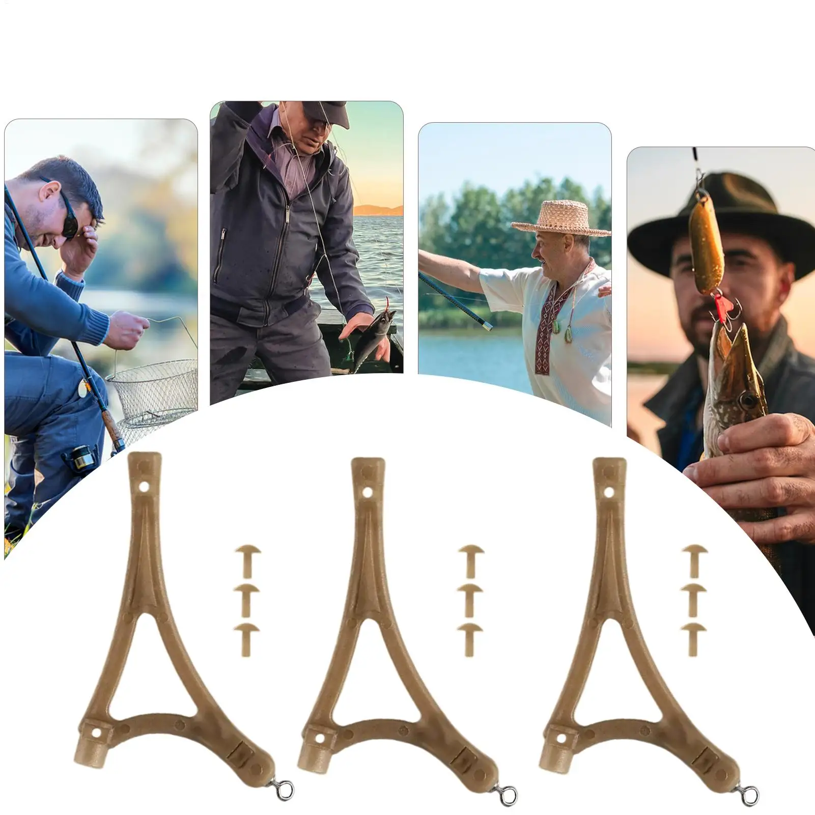 3PCS T Shaped Anti Knot Fishing Connector Fishing Tackle For Method Feeder Cage Carp Rigs Side Bends Swivel Fish Accessories