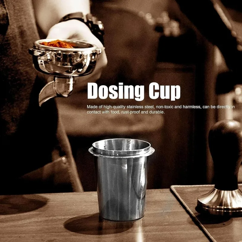 Premium 54mm Stainless Steel Espresso Dosing Cup - Barista-Grade Coffee Accessory