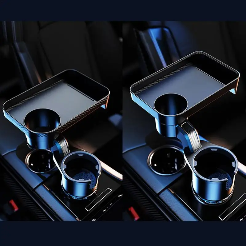 

Portable Car Cup Holder Expander Tray With Detachable Car Cup Holder Tray Rotatable Adjustable Car Food for Eating &Cup Tray