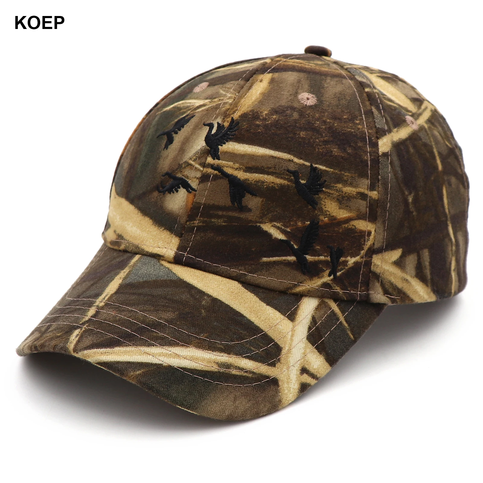 KOEP New Tree Orange Camo Baseball Cap Fishing Caps Men Outdoor Hunting Camouflage Jungle Hat Wild Duck Embroidery 2