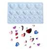 1pcs Heart-shaped Patch Resin Mold Love Pendant Ornament Epoxy Silicone Mold for DIY Crafts Cake Home Decor Jewelry Making - 6