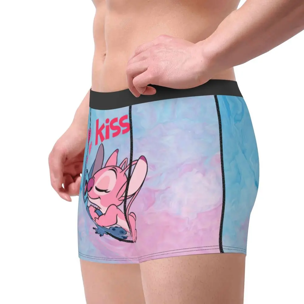 Custom Stitch Lion Cute Boxers Shorts Men's Disney Movie Briefs Underwear Fashion Underpants
