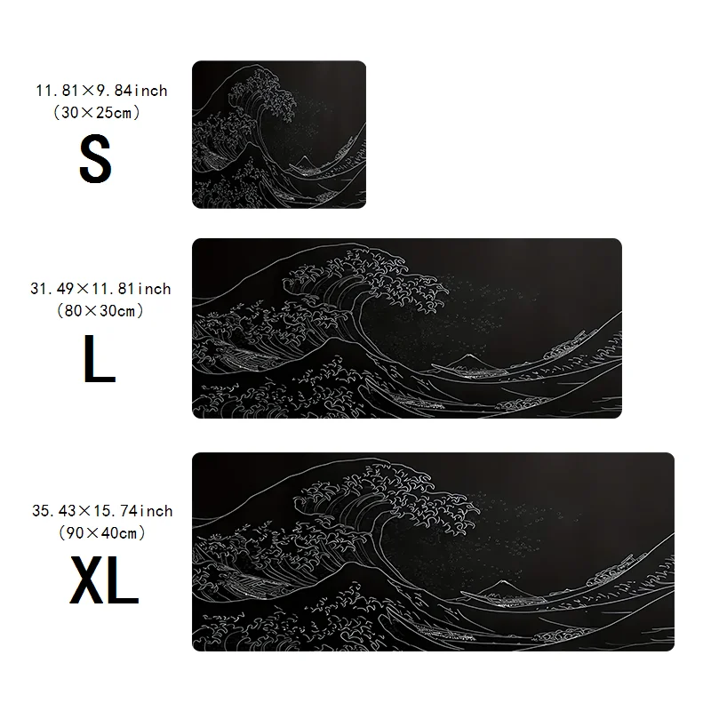 Black Sea Gaming mousepad, 2mm non-slip rubber base, 31.49 x 11.81 inches, extended gaming mousepad, designed for gamers office 6