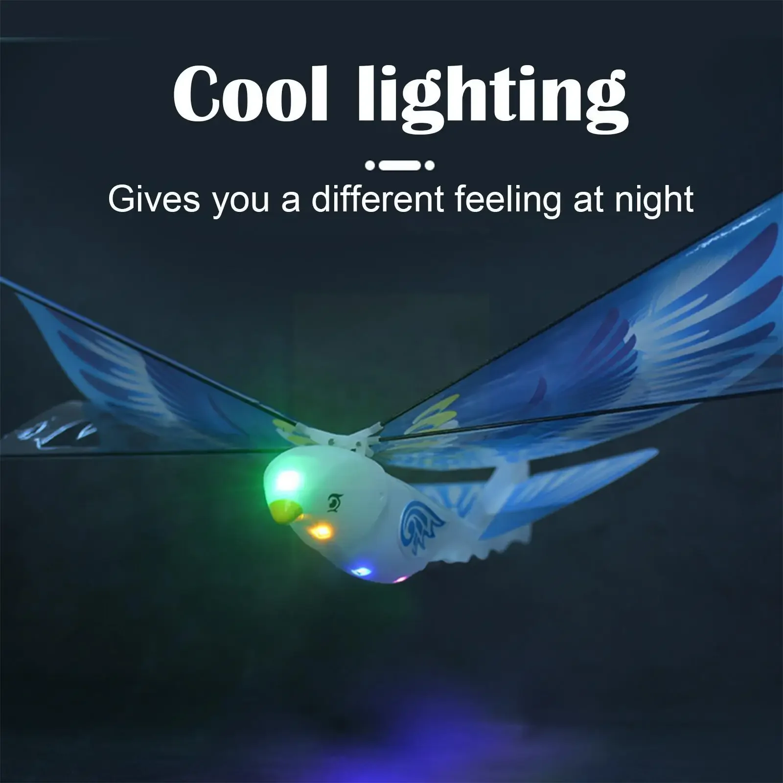Novelty Light-up Flying Birds Outdoor Sky Birds Flying Toys Led Light-up Electric Toys Birds Throwing Hovering Kids Outdoor Toys 6