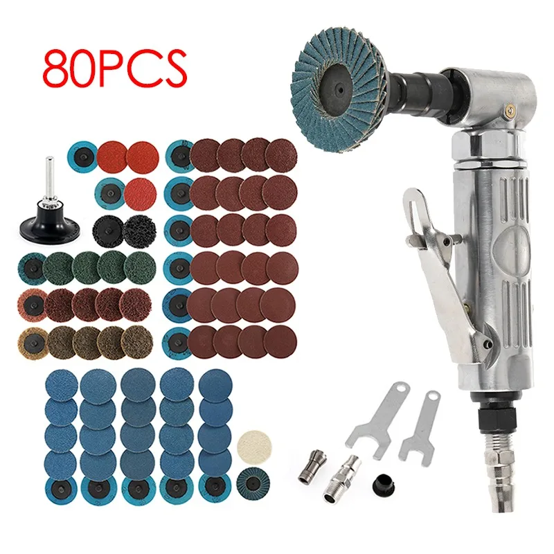90 Degree Air Die Grinder Mini Air Grinder Pneumatic Grinding Polisher Mill Engraving Machine with Sanding Discs Tool Kit pneumatic engraving grinder pneumatic die grinder