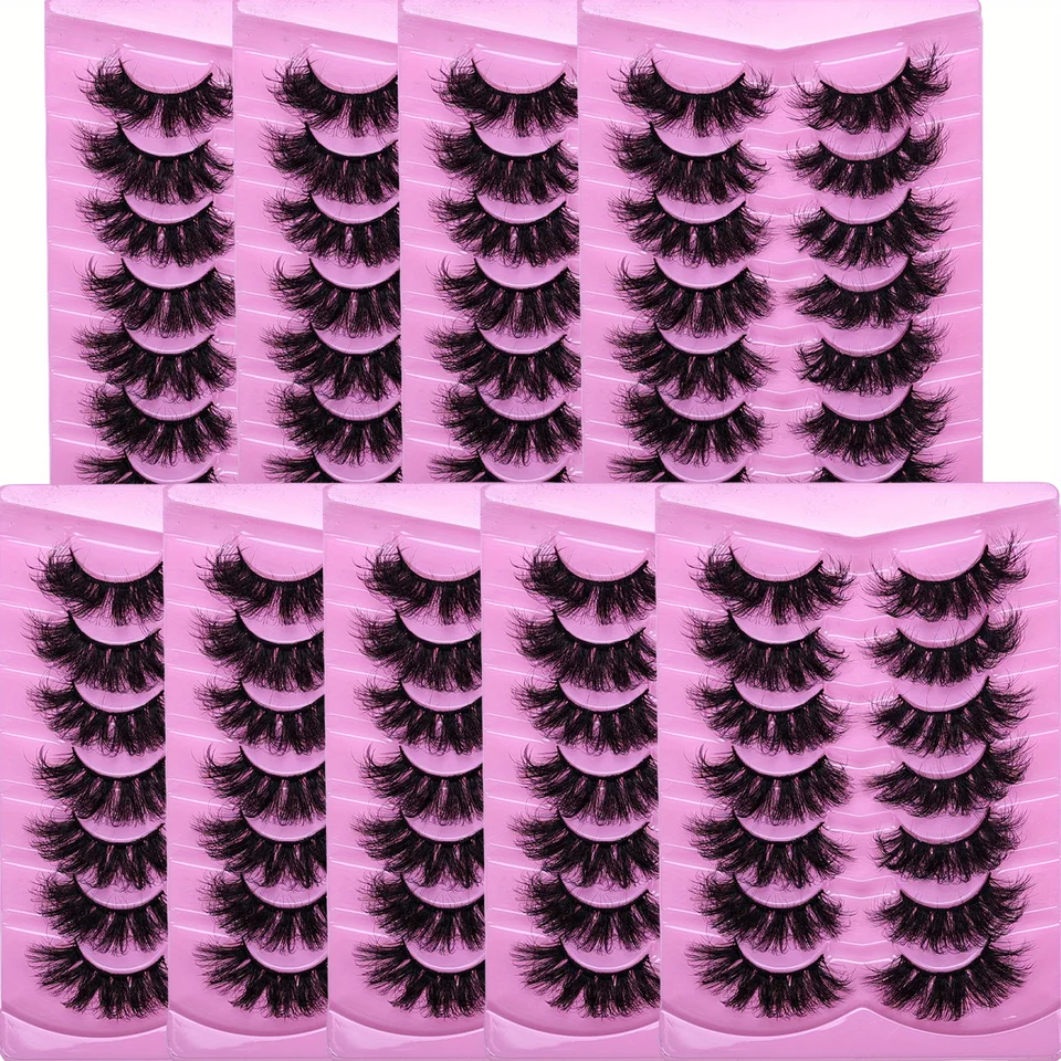63 Pairs Fluffy Thick False Eyelashes Pack
