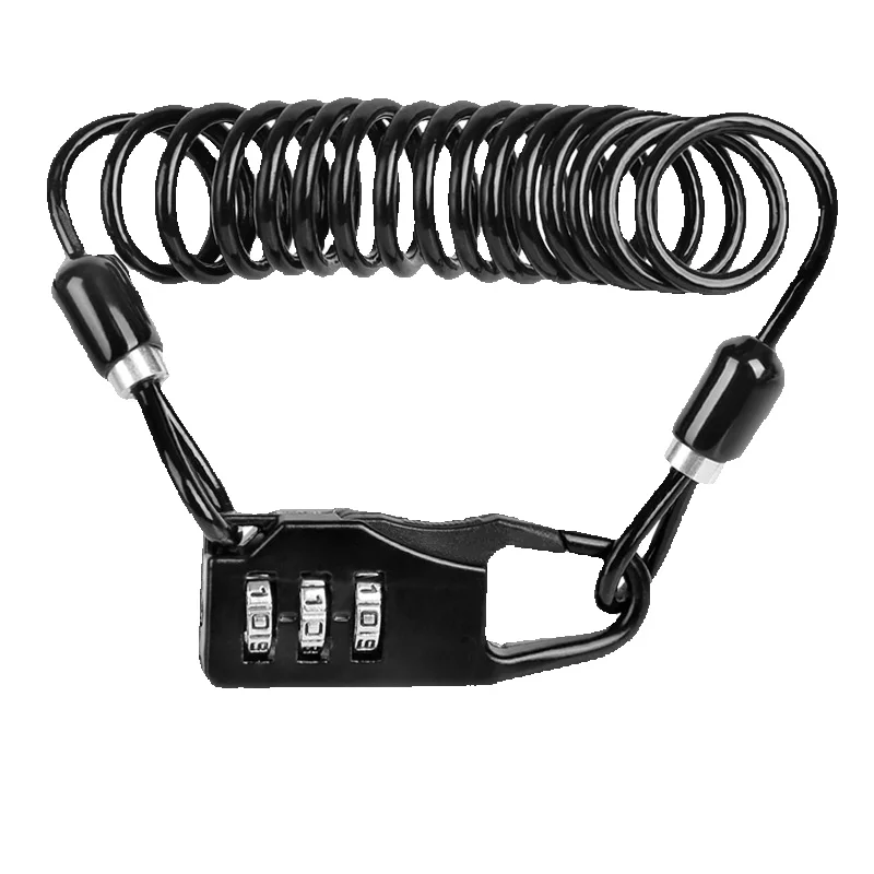 Nuevo casco de montaña con cable de seguridad para bicicleta, motocicleta, bicicleta eléctrica, portátil, con contraseña y cable de bloqueo_voghion.com