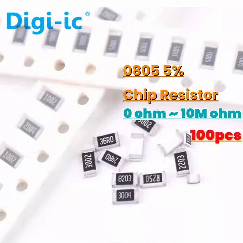 0805 5% резистивные SMD 100 piles 0R ~ 10M 1/8W Ohm 10R 1K 1M 100R 10K 1206 100K 2K 1R 22R 20R 0.1R 300R 180R 20K 4,7 K 33R 2R