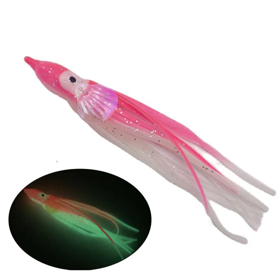 Soft Plastic Fishing Lures Squid Skirts Octopus Lures Trolling Skirt Lure  Kit Saltwater Fishing Bait for Bass Trout, 12cm, 10Pcs - AliExpress