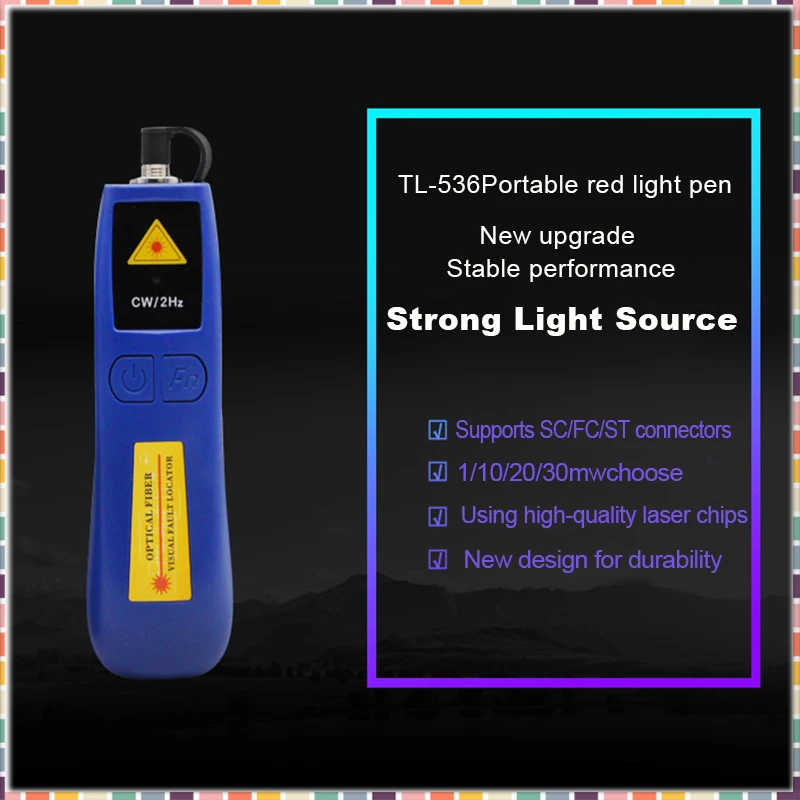 Mini red light pen Red light source Visual fault locator Optical fiber communication pen