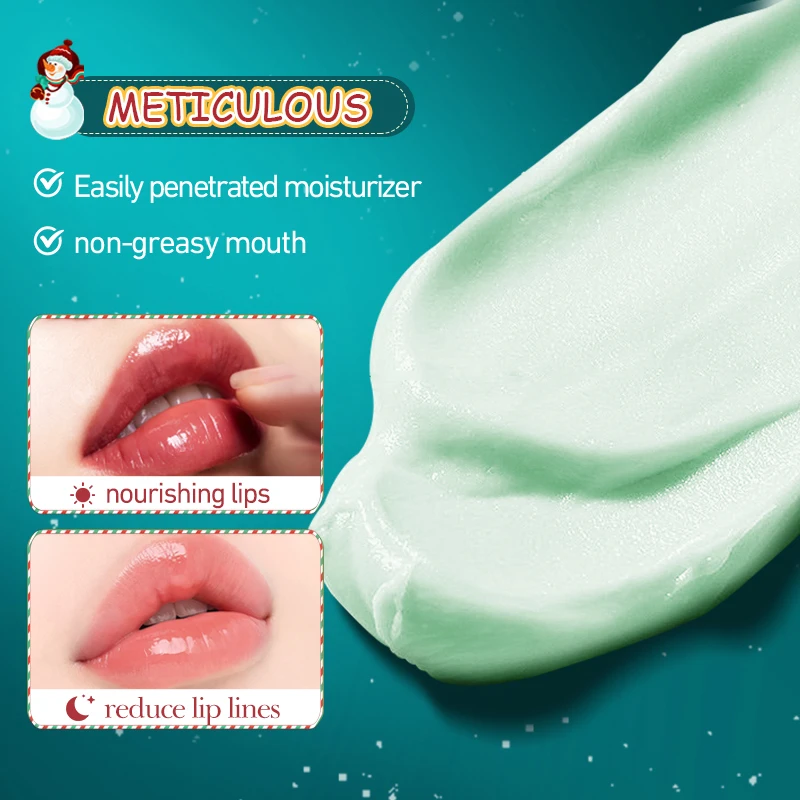 SADOER Christmas Moisturizing Lipstick Anti Wrinkles Hydrating Repair Nourishing Plump Lips Lip Balm Lip Plumper Skin Care