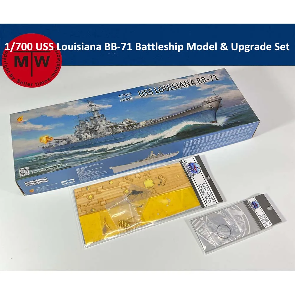 

Very Fire VF700902 1/700 Scale USS Louisiana BB-71 Battleship Assembly Model Kit & Upgrade Set(wooden deck/metal barrel/bollard)