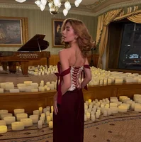 Haut Corset Sexy Femme Style Français Vintage Imprimé Floral avec Bretelles Nœud Papillon Col Carré Ajusté Rouge et Blanc Coupe Courte Tenue de Soirée Automne 2026 2