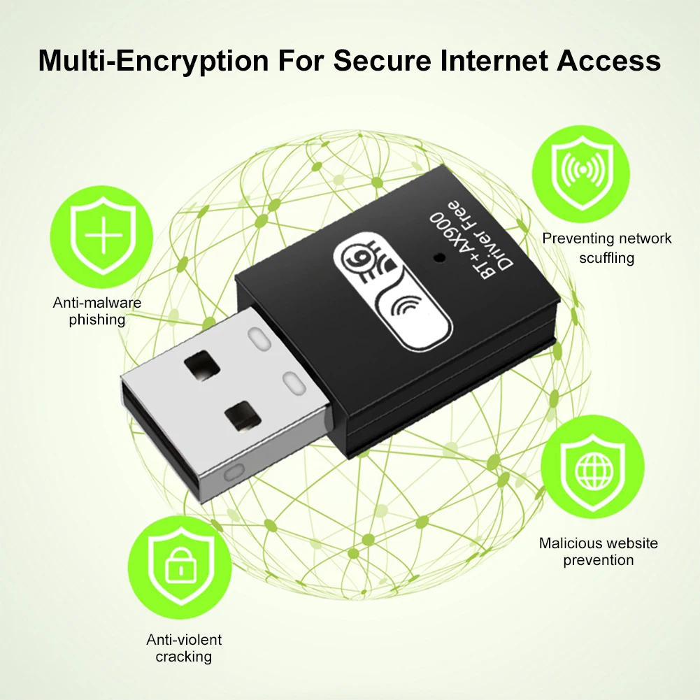 BT5.4 USB WiFi 어댑터 듀얼 밴드 2.4G & 5G 무선 네트워크 카드 가정 및 사무실용 외부 네트워크 수신기 송신기