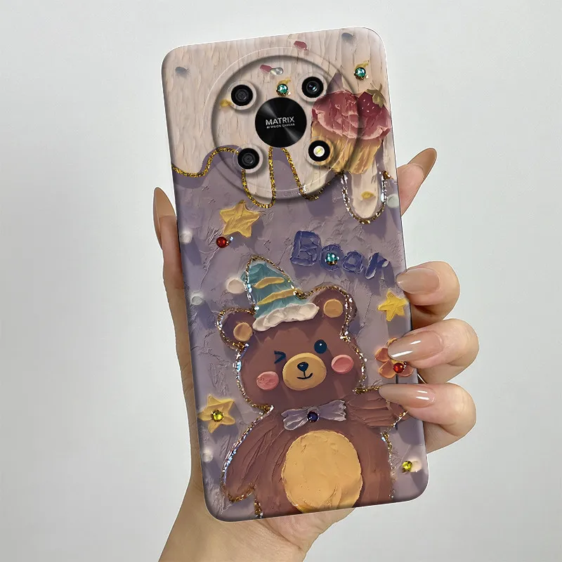 Sweet Painted Soft Silicone Phone Case - Cute Printed Design Cover