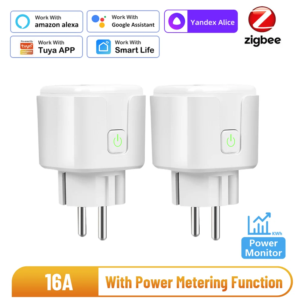 20a Smart Plug Tuya Zigbee 3.0 Mini Socket Smart Home Power Metering