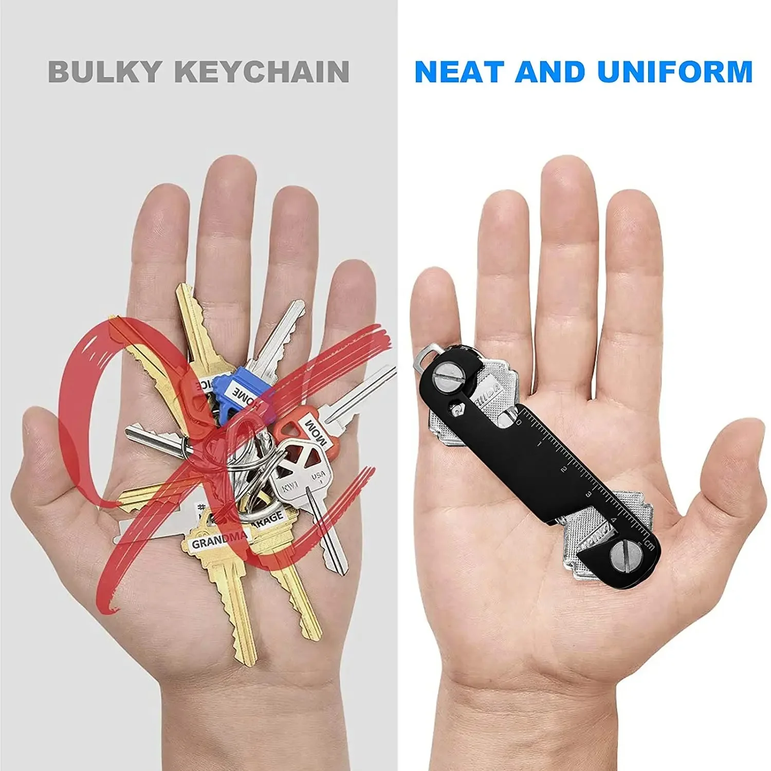 Men's Stylish Keychain Holder - Premium Quality Compact Key Organizer