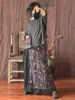 Women Linen Patchwork Skirts Ladies Loose Skirt Female 2025 Skirt Spring Autumn Summer Skirts 2