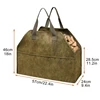 Log Storage Holder Carrier Canvas Firewood Bag Durable Fire Wood Tote Outdoor Portable Organizer 4