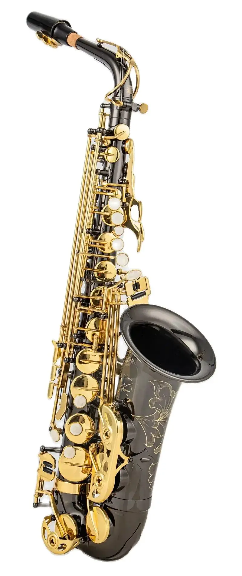 

High Eb Alto Saxophone Brass Black nickel gold E Flat Sax Key Type Woodwind Instrument high quality In stock with Accessories