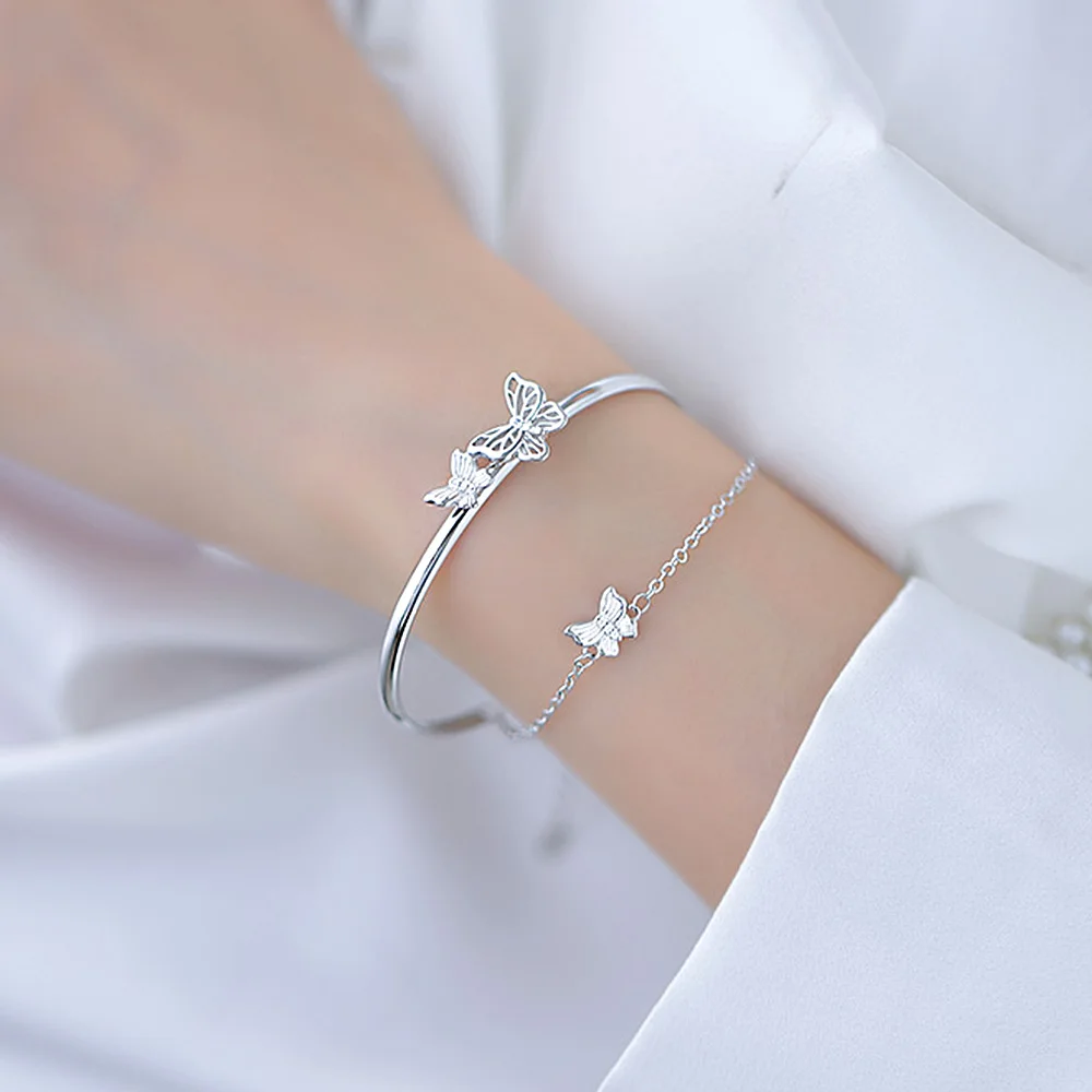 Beautiful Heart Charm Bracelet 925 Sterling Silver Women Girls Jewelry Gift  UK | eBay