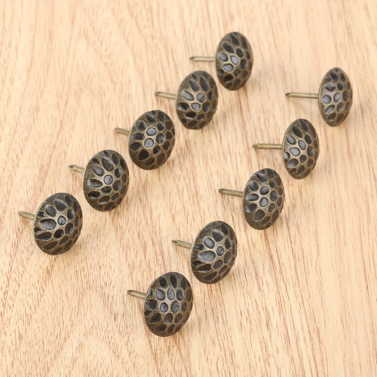 10Pcs 19*20mm Antique Bronze Upholstery Nails Tacks Jewelry Wood Box Sofa Decorative Nails Tacks Stud Pushpin Furniture Hardware upholstery nail