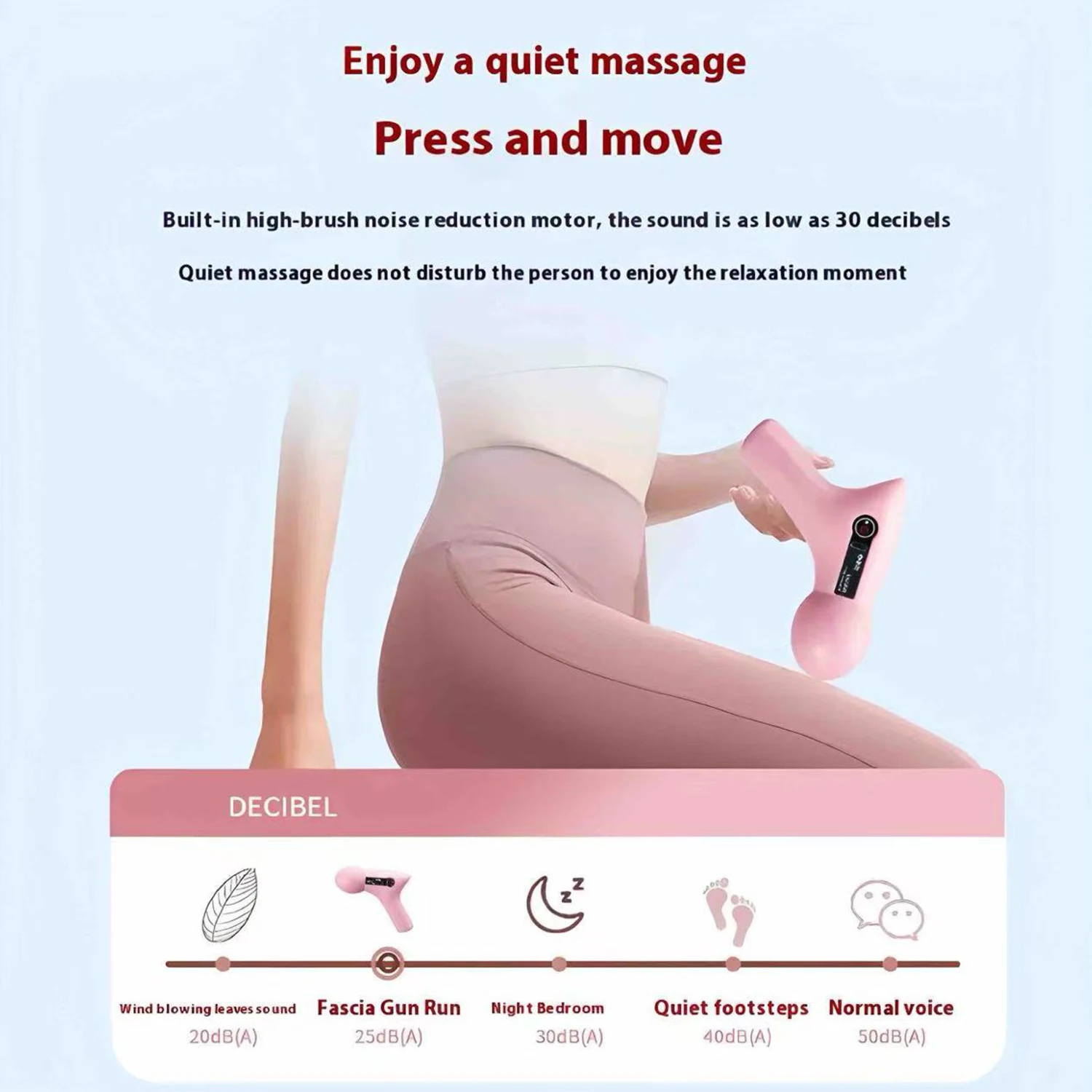 Mini Massage Massage LCD Screen 6 Heads Gun Muscle Massager Portable Electric Fascia Gun for Neck Foot Body Fascia Gun