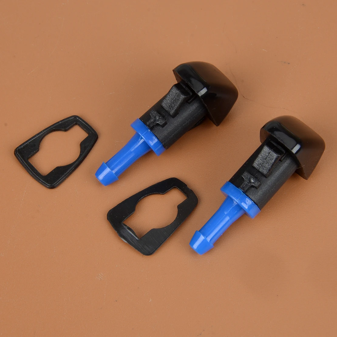 2Pcs Car Auto Windshield Washer Spray Nozzle Sprayer Jet Gasket