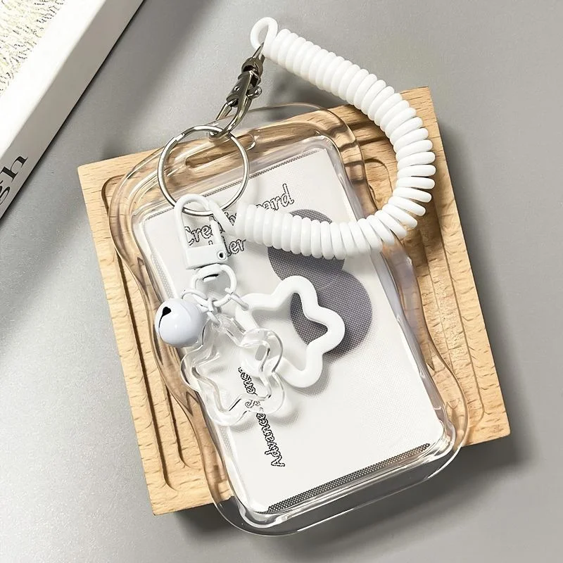 Creative Photocard Holder Photo Protector Idol Cards Protector Cute Card Holder Keychain Photo Sleeves Bus Card ID Badge Holder 5