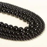 4 6 8 10mm Natural Stone Black Obsidian Bead Polished Round Loose Spacer Bead For Jewelry Making Diy Necklace Bracelet Accessory 2