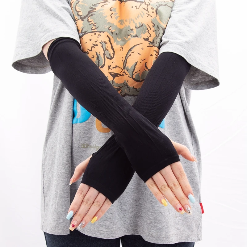 Women Sun Protective Sleeves Long Gloves Breathable Quick Dry Men Running Sun UV Protection Long Arm Cover Cycling Arm Sleeves