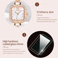 OLEVS 9987 Quartz Fashion Watch Square dial Stainless Steel 2
