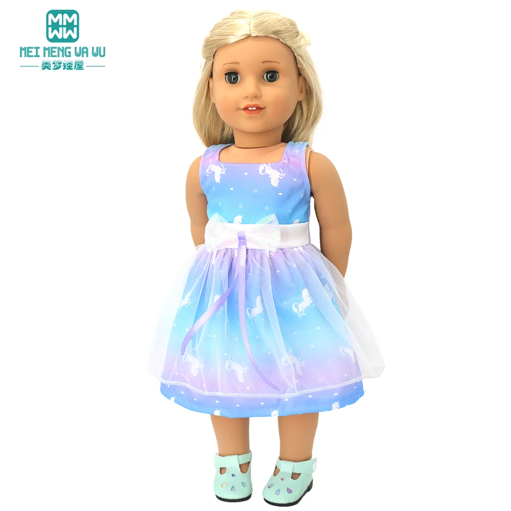 Baby clothes for doll fit 43 cm new born doll accessories Fashion sequined jackets and dresses Christmas gifts for kids 5