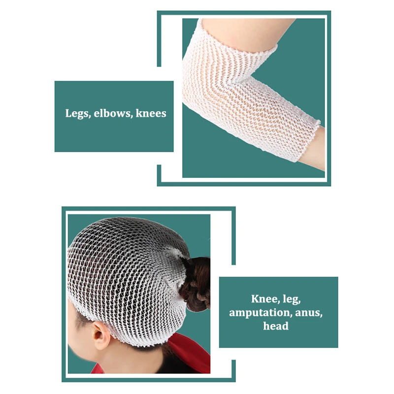 White Tubular Wound Roll Tape Finger Care Bandages Band Stretch Cover Tube Knee Burn Wounds Wrap Legs Tubing Stockinette
