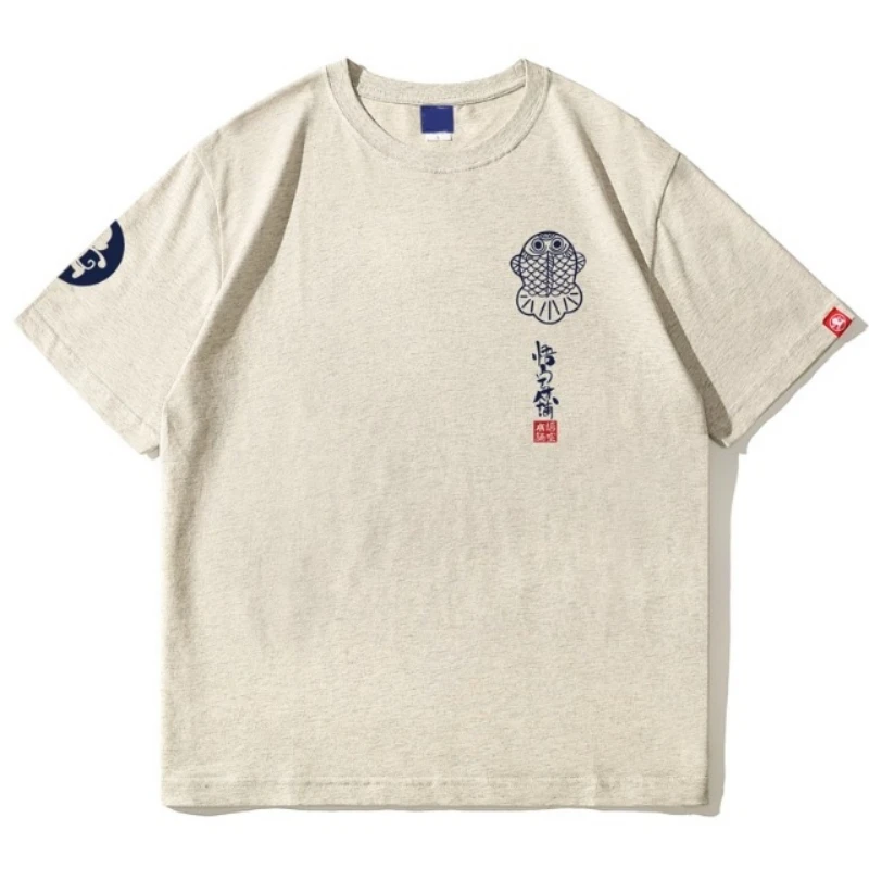 Outlet Brand New Summer 2025 American Sle Pure Cotton ort Sve T-irt Printed Tag Removed Loose Fit Youth Trendy round...