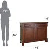 Kitchen Cabinets Rustic Cherry Color Buffet Cabinet Buffet Cabinet With Storage Space and Felt-lined Drawers Furniture Home 5