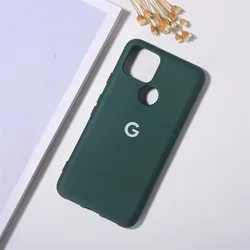 Premium TPU Liquid Silicone Shockproof Back Cover - Soft Protective Shell - Pixel 5A (Green)