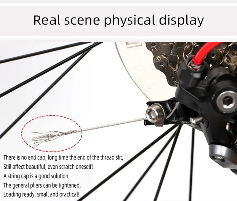 50 Stücke Fahrrad Innenkabel Endkappen Legierung Straße Mountainbikes Bremsspitzen Schaltkabel End Crimps – Detail 1