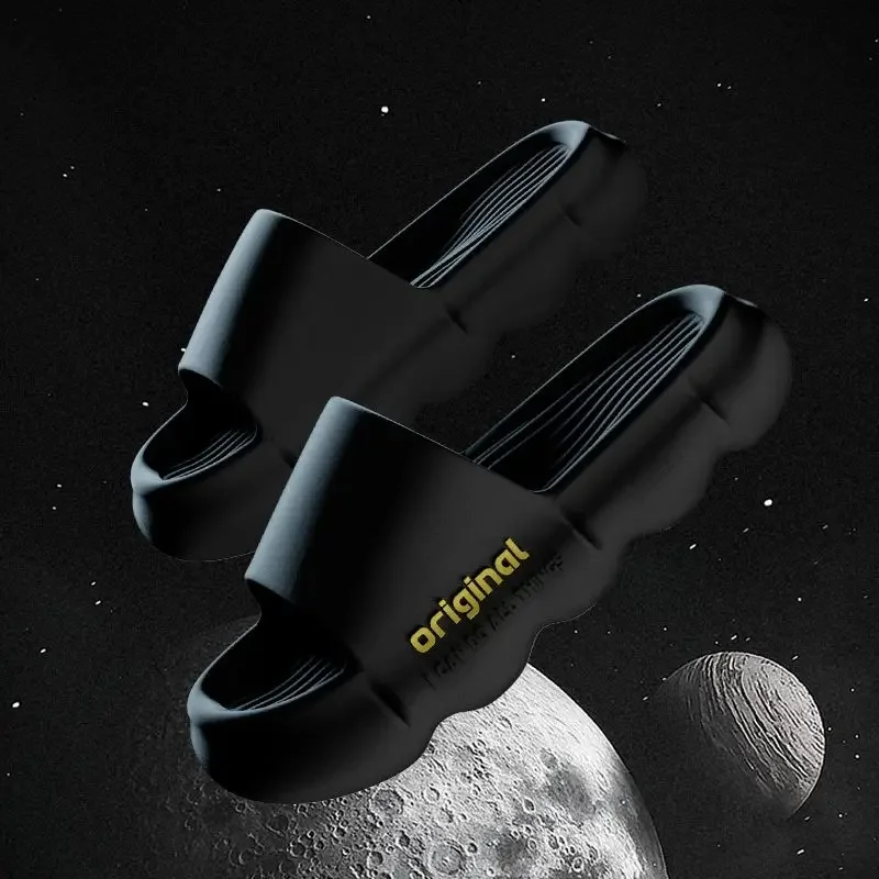Men Slippers Summer Sandals Home Bathroom Anti-Slip Platform Outdoor Beach Shoes
