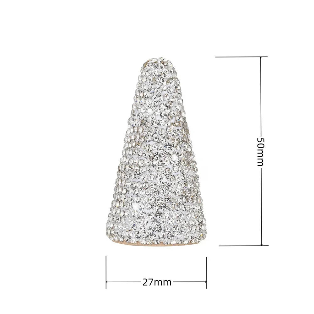 Sparkling Diamond Solid Wood Rings Display Stands Jewelry Rack Cone Shape Rings Holders Single Finger Rings Showcase Stand 3