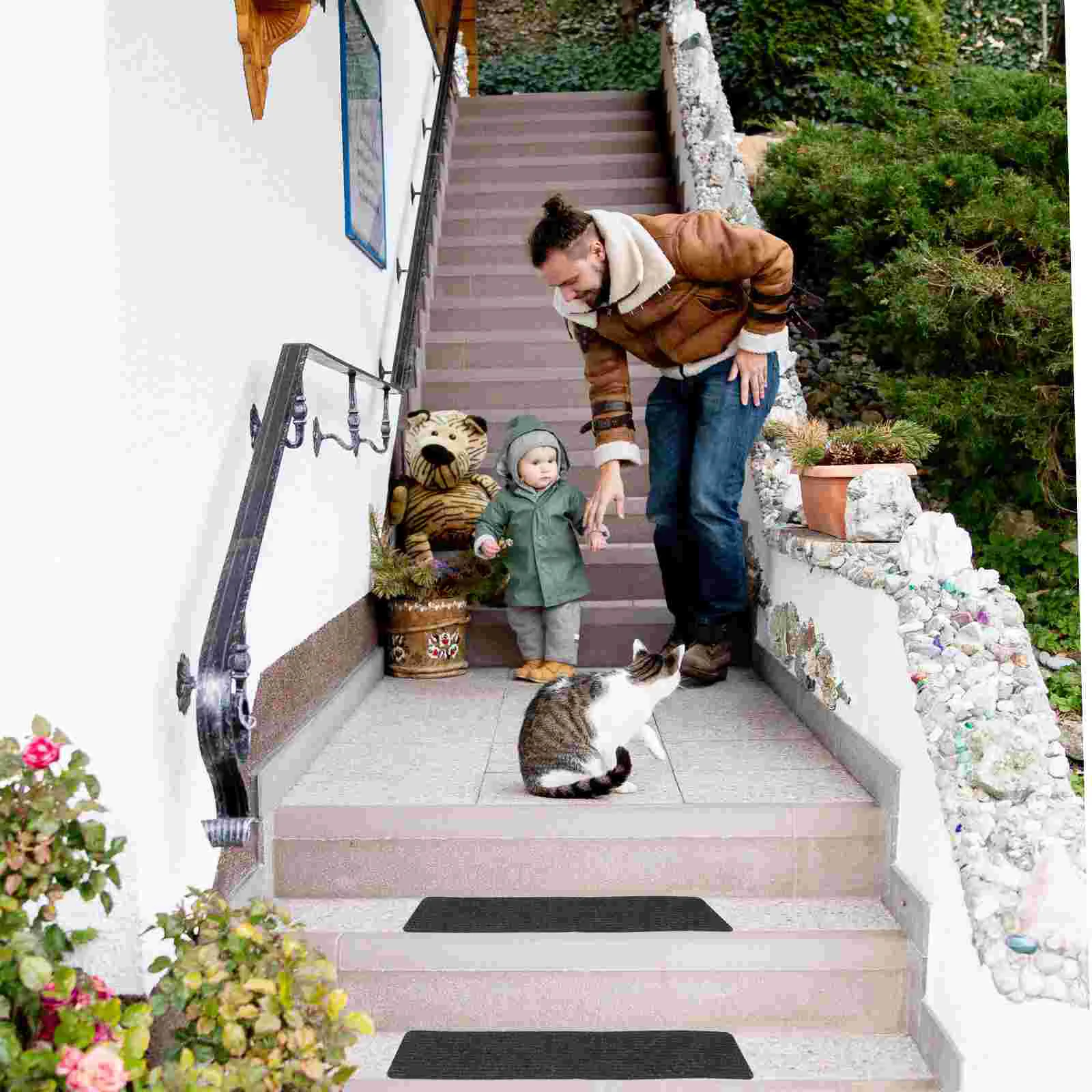 Stair Treads Carpet Non Slip Stair Carpet Treads Self Adhesive Non Slip Stair Rugs Indoor Stair Runners Stair Protectors