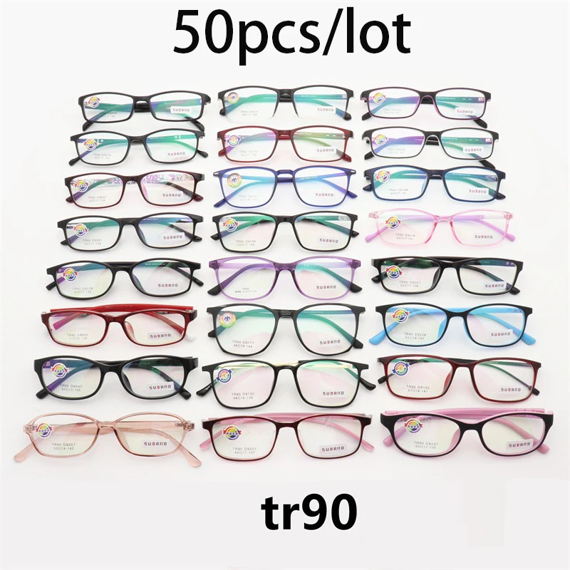 

Vazrobe Wholesale 50 Pcs/lot Eyeglasses Frame Male Women Small Narrow TR90 Spectacles Fashion Hot Sale High Quality