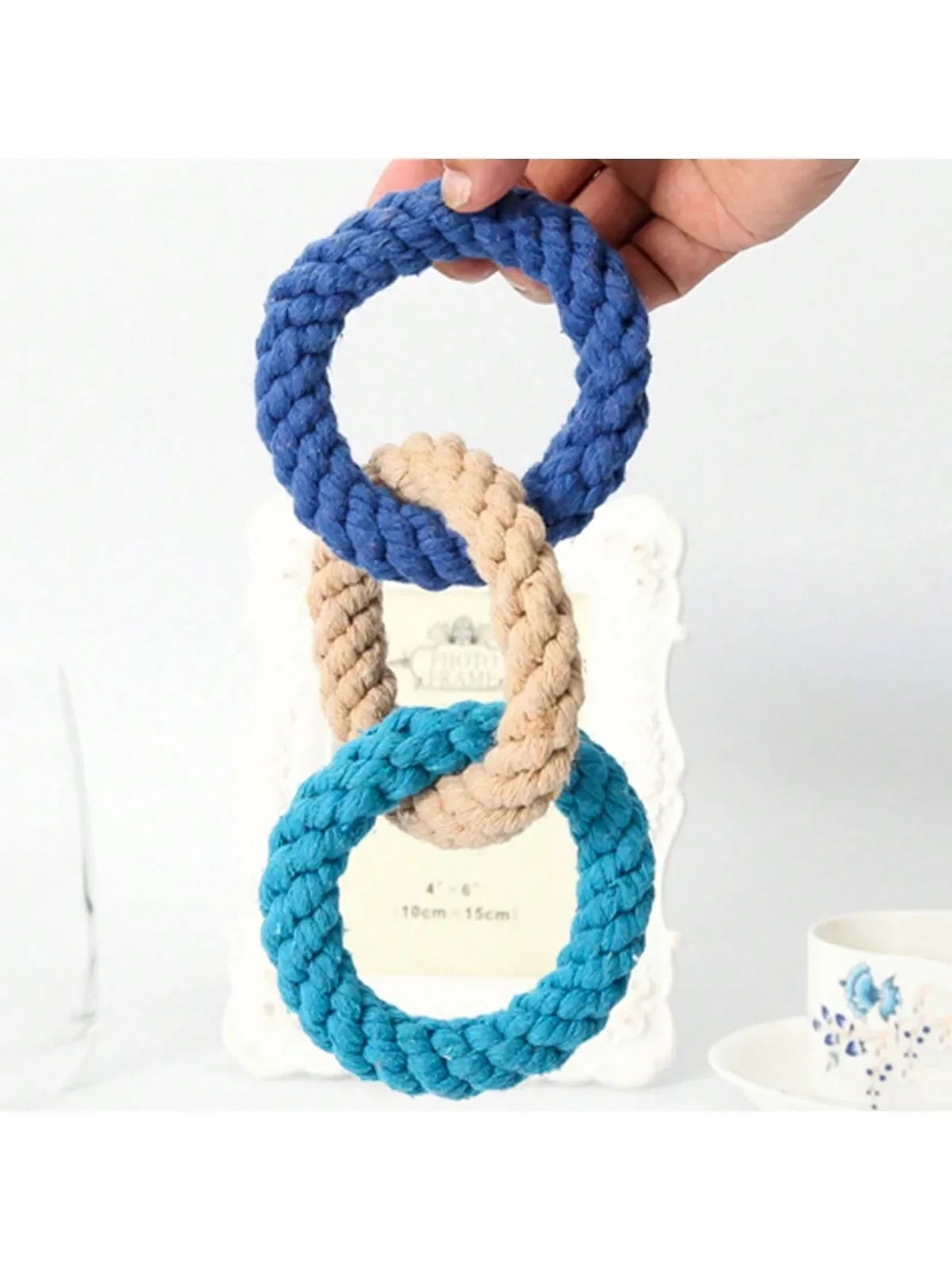 1pc-Large Tough Chew Toys for Aggressive Chewers Large Breed,Heavy Duty Dental Rope Toys Kit for Medium Dogs Cotton Puppy